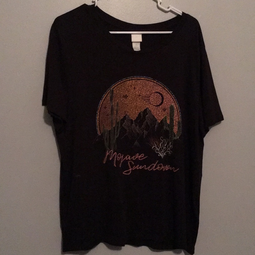 H&M shirt black sun